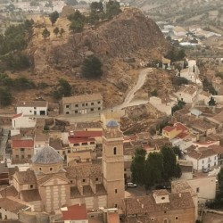 View from Cerro de la Cruz - see the church and the ruins?